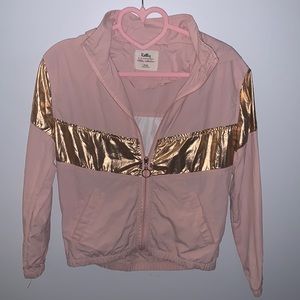 Girls Pink Lightweight Zip Jacket EUC size 14 (L)